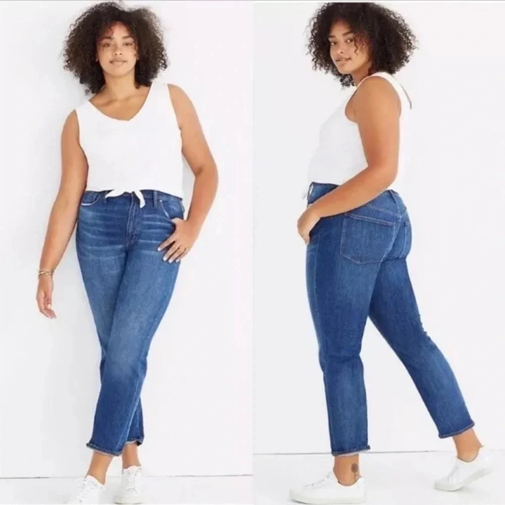 New Madewell High-Rise Slim Boyjeans Petite Plus Size 36 Petite J9162 Denim Jean